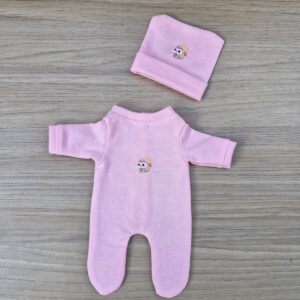 Macacão e Touca mini Bebê Reborn 20cm