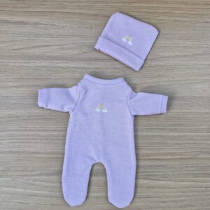 Macacão e Touca mini Bebê Reborn 20cm
