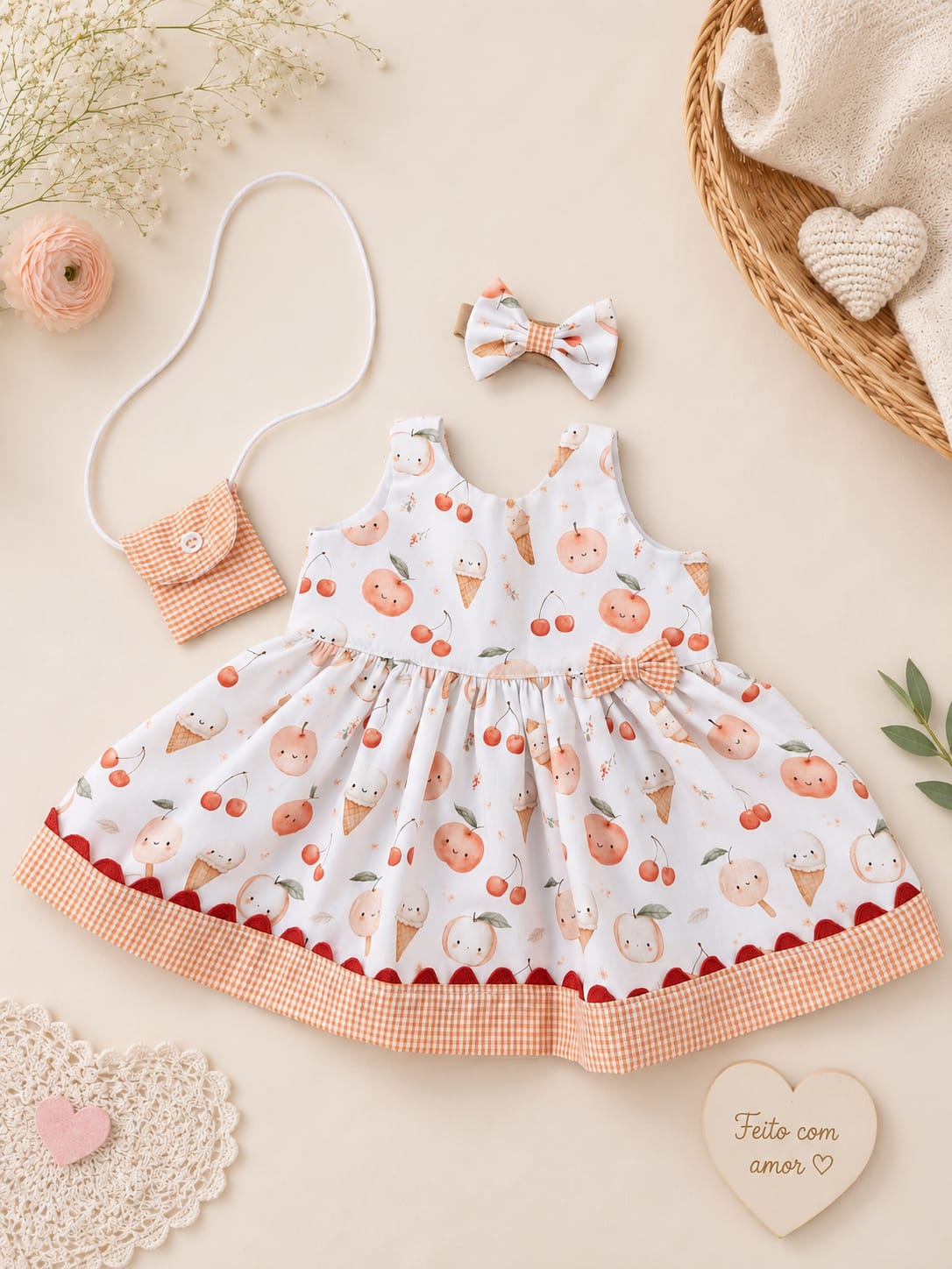 Vestido Bebê Reborn 48cm