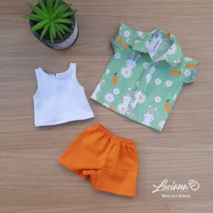 Conjunto Casual Bebê Reborn 30cm