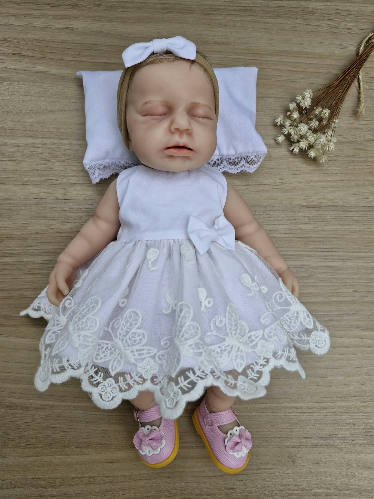 Vestido Bebê Reborn 30 / 33cm - Imagem 4