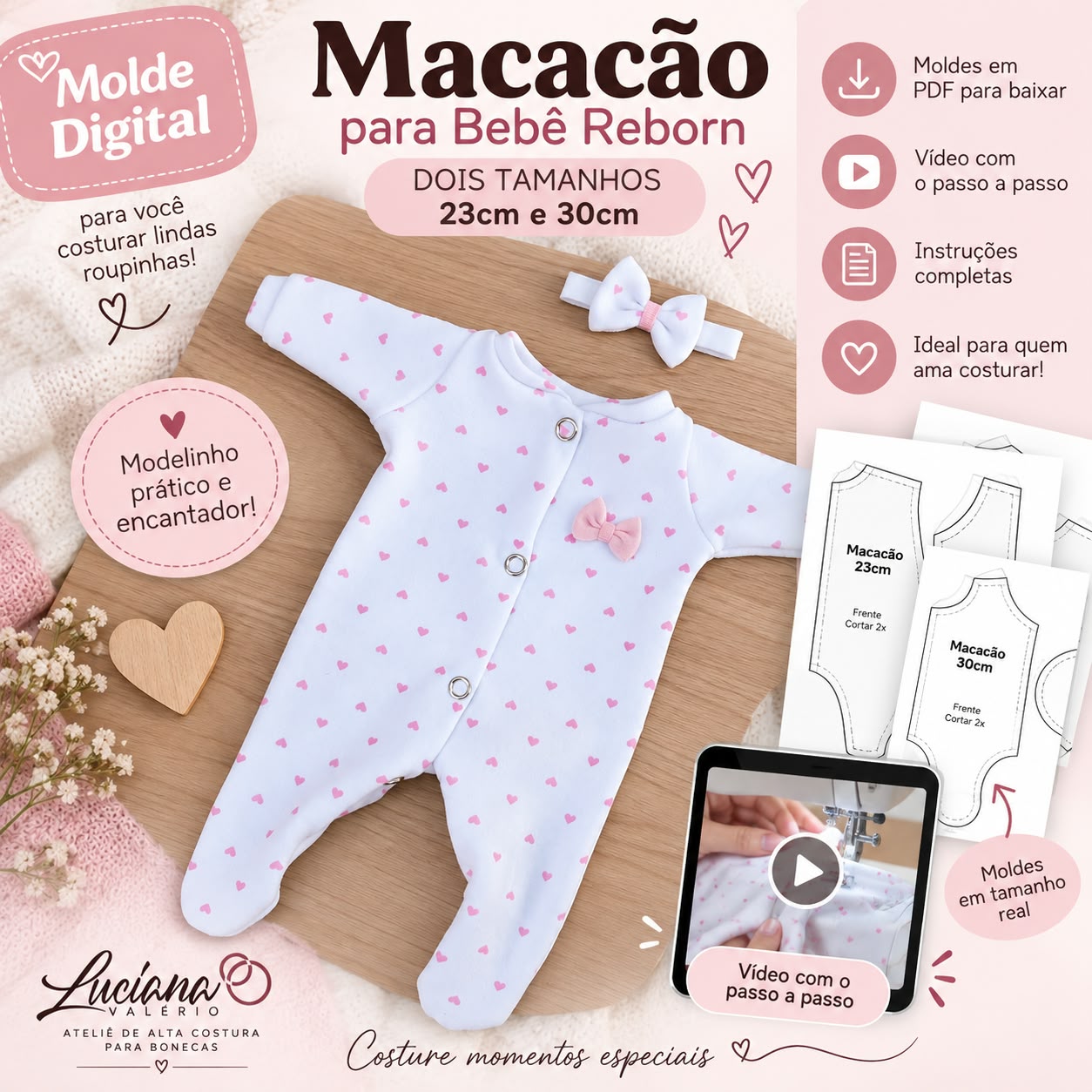 MOLDE MACACÃO BEBÊ REBORN 23 E 30CM