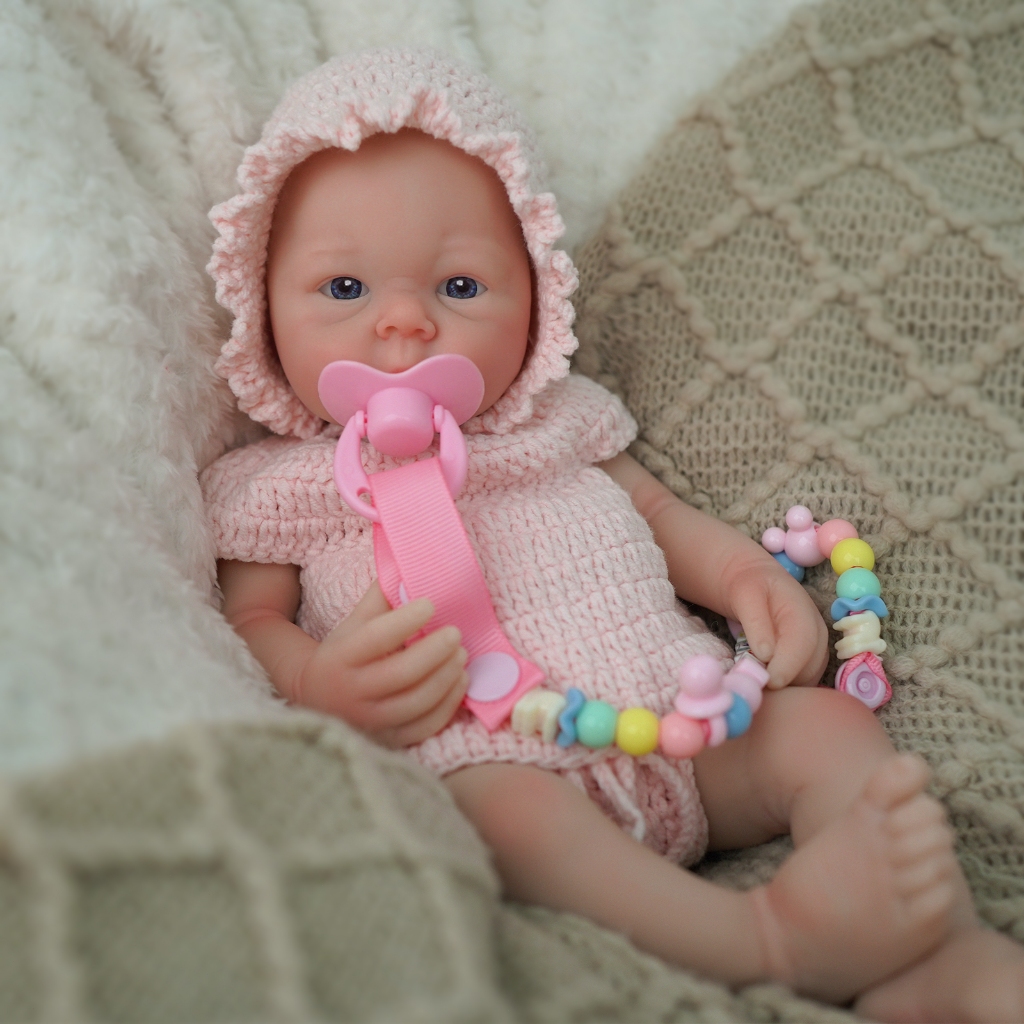 Bebê Reborn Boneca Silicone Sólido Realista 35cm Brastoy - Imagem 3