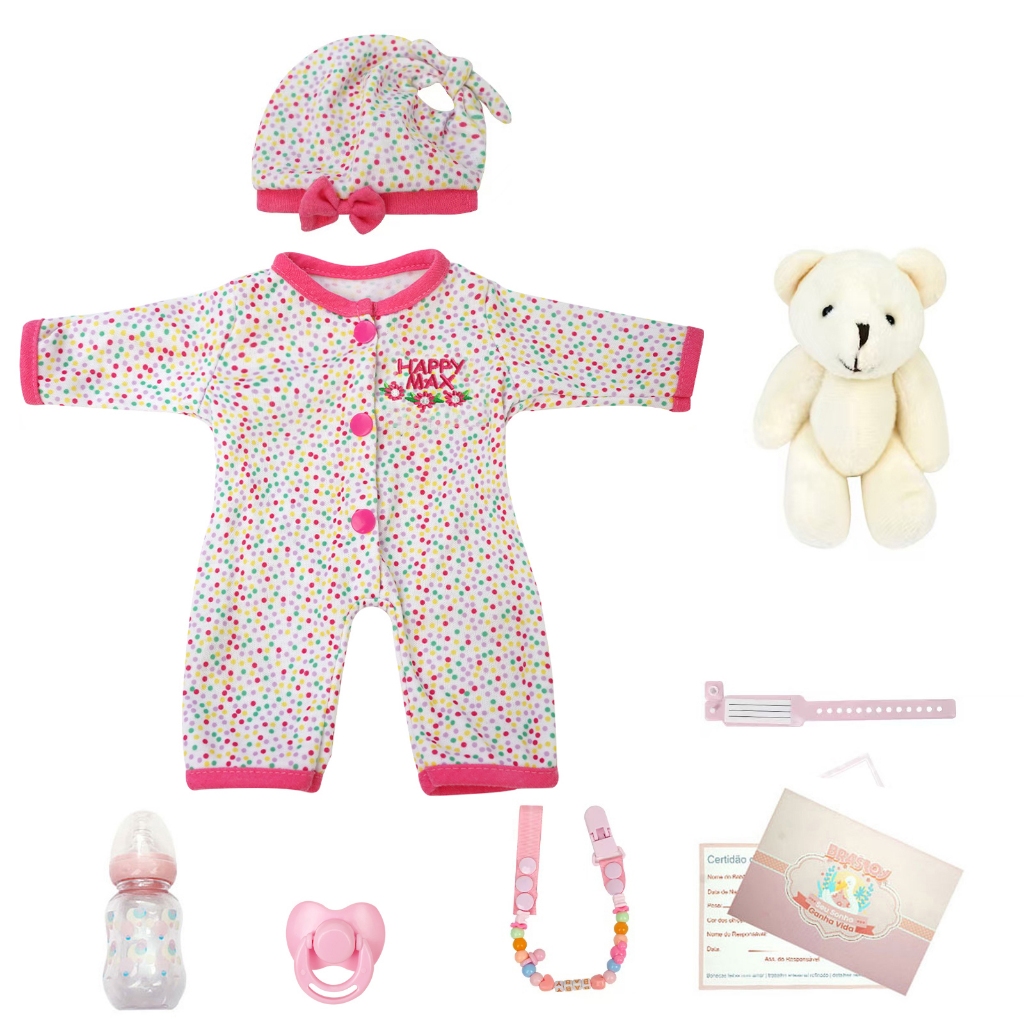 Bebê Reborn Boneca Silicone Sólido Realista 35cm Brastoy - Imagem 4