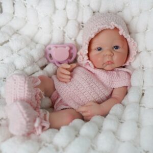 Bebê Reborn Boneca Silicone Sólido Realista 35cm Brastoy