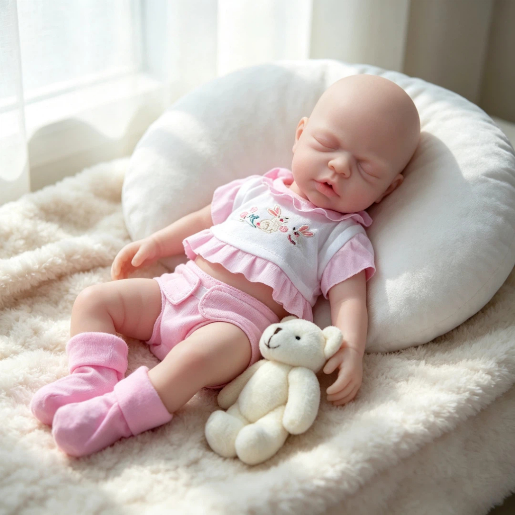 Bebê Reborn Boneca Silicone Sólido Realista 35cm Brastoy - Imagem 3