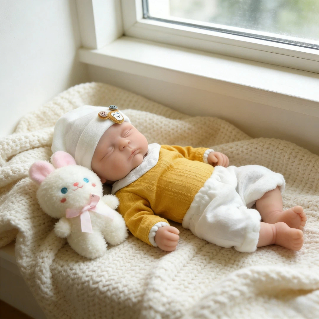 Bebê Reborn Boneca Silicone Sólido Realista 35cm Brastoy - Imagem 2